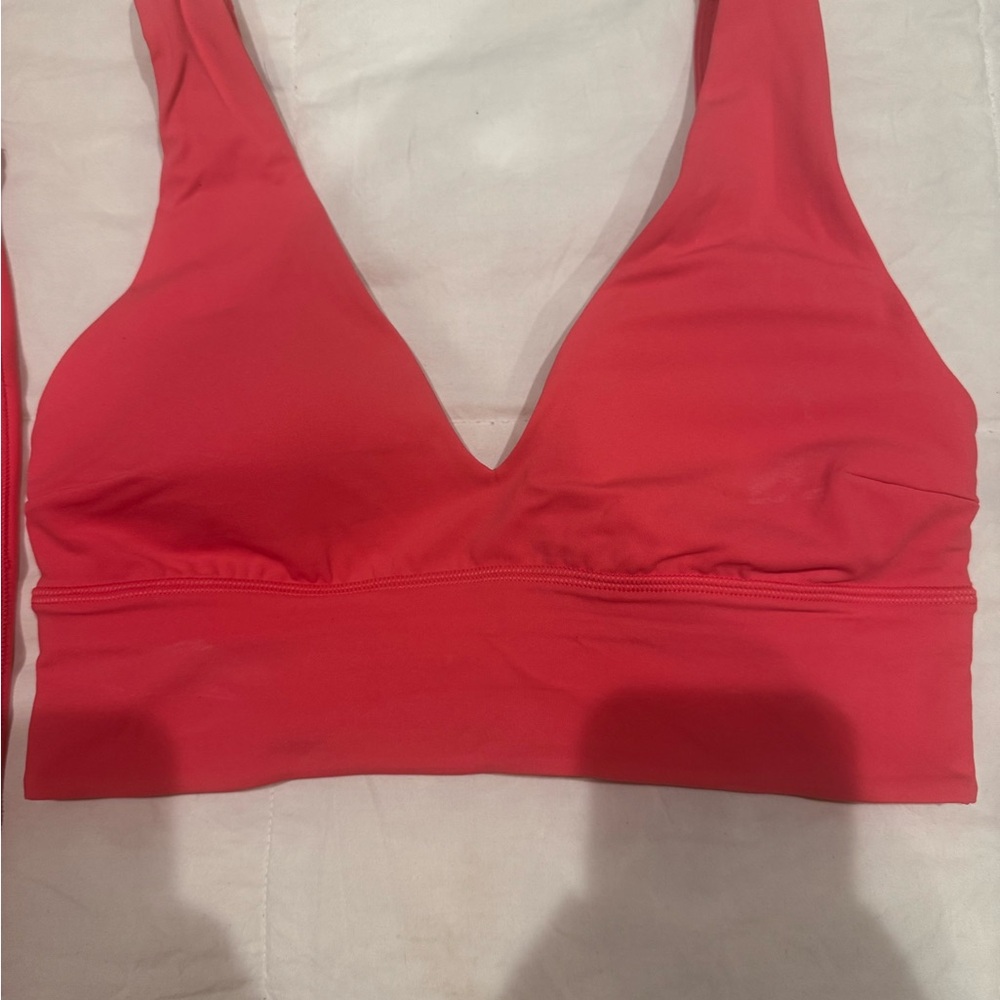 Lululemon Athletica Vibrant Red Bra and Legging Set